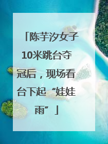 陈芋汐女子10米跳台夺冠后，现场看台下起“娃娃雨”
